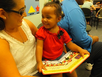 reading a story at Make it Take it